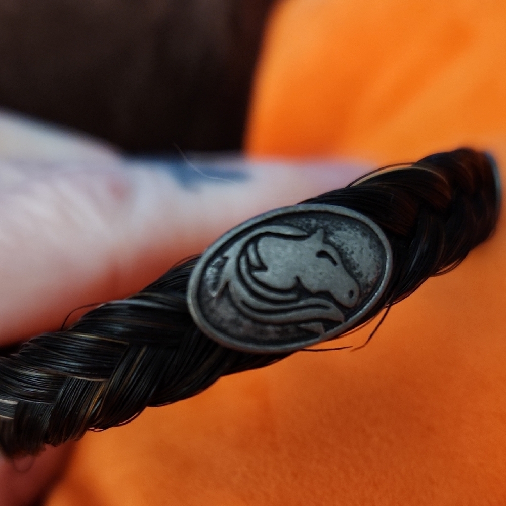Womens Black Braided Bracelet